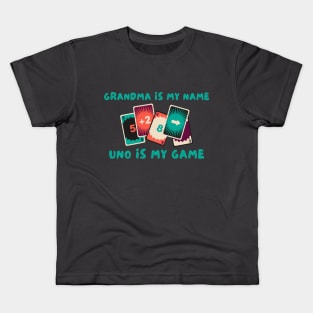 Grandma is my name uno is my game Kids T-Shirt